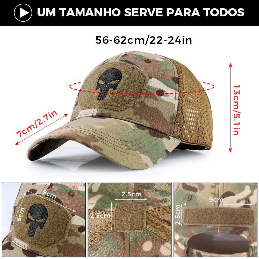 Boné Militar Caveira Clube Boss