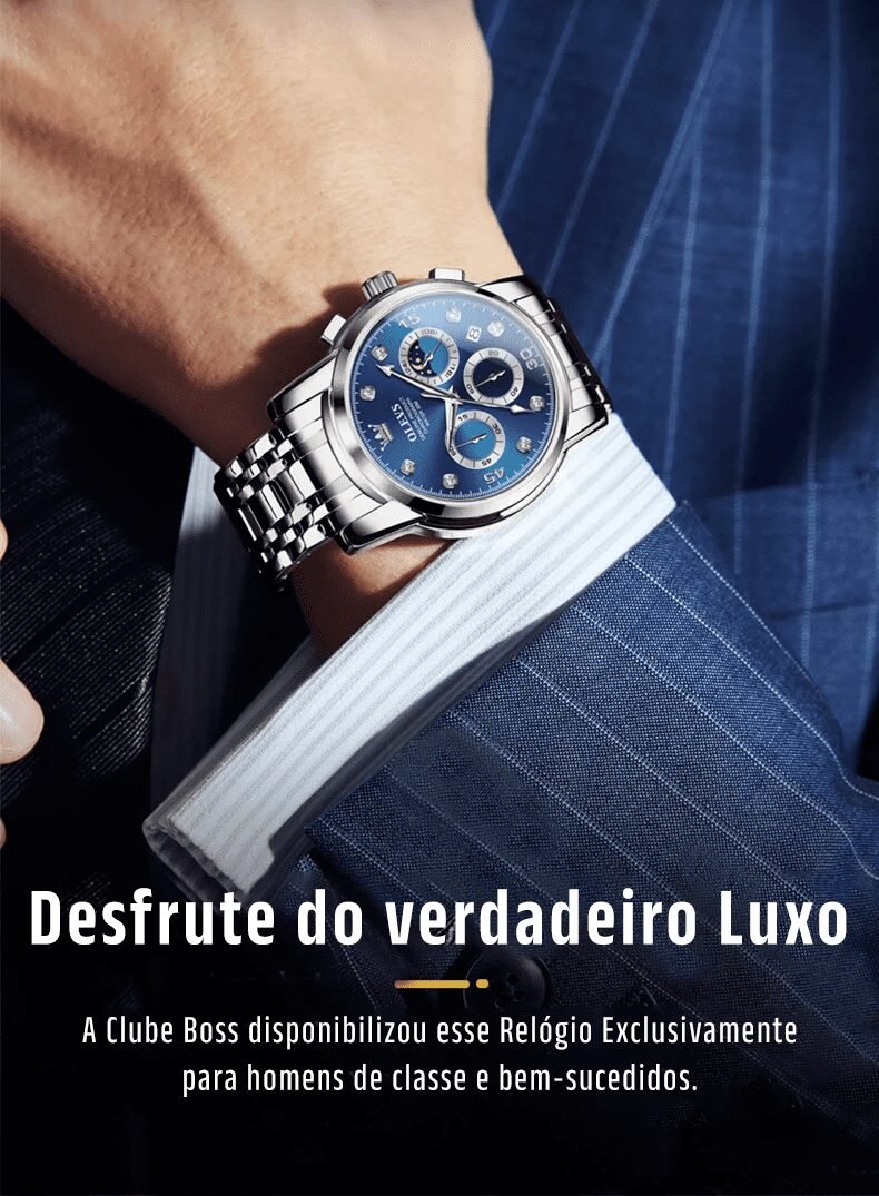 Relógio Clássico de Luxo [A PROVA D'ÁGUA] - Clube Boss
