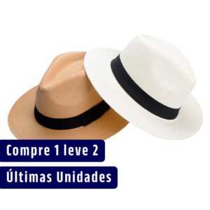 Chapeu Panamá Palha Clube Boss Compre 1 leve 2