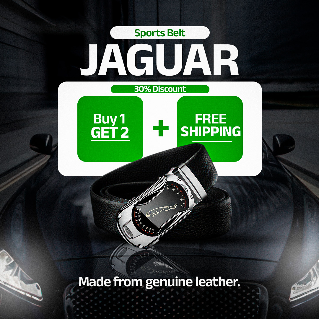 Genuine Leather Jaguar Sports Belt (Buy 1 Get 2) - Clube Boss