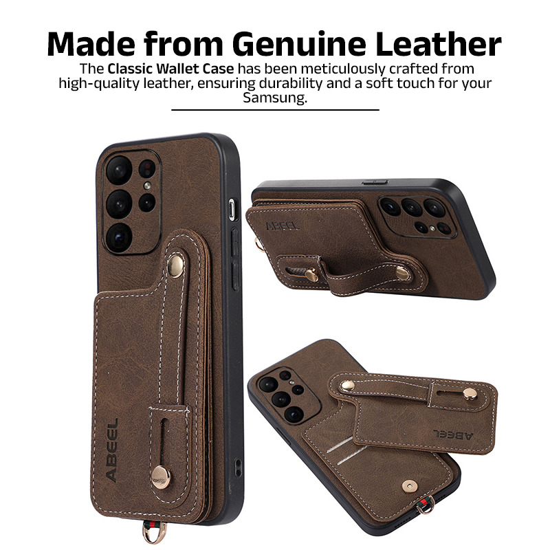 Classic Wallet Genuine Leather Samsung Case - Clube Boss