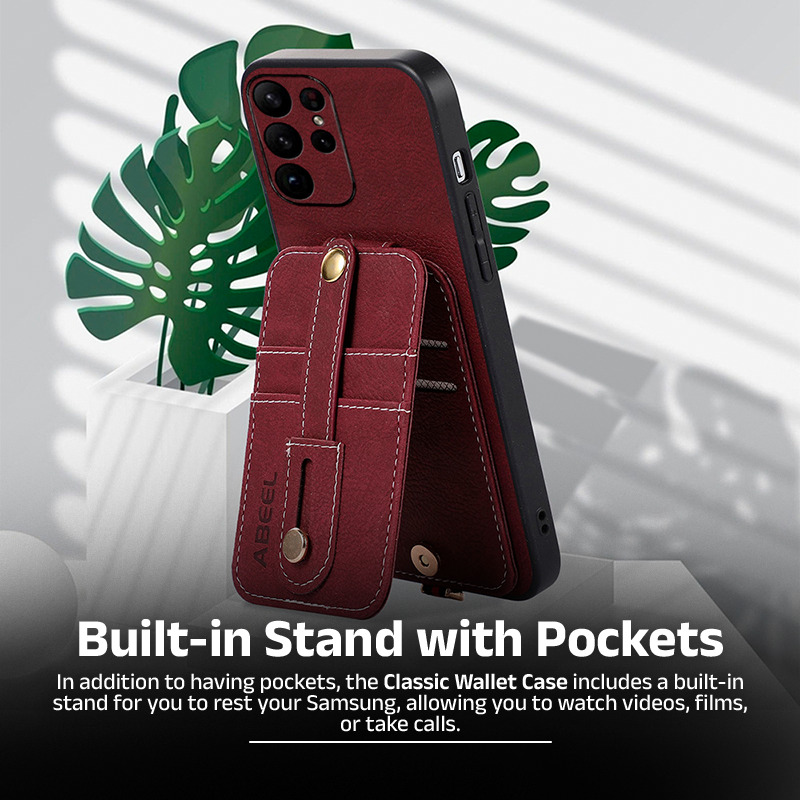 Classic Wallet Genuine Leather Samsung Case - Clube Boss