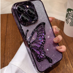 iPhone Glitter Butterfly Case - Clube Boss