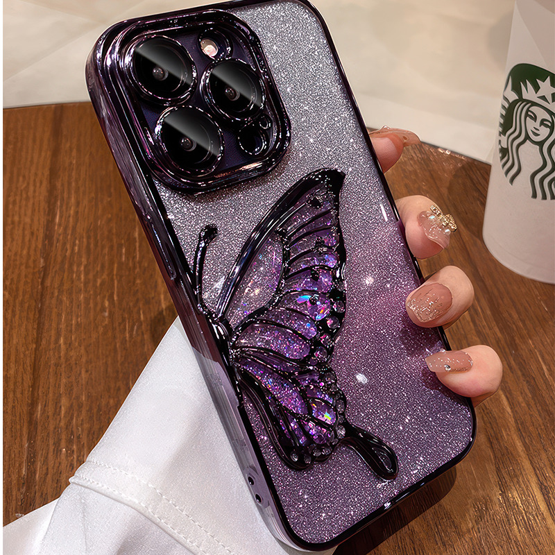 iPhone Glitter Butterfly Case - Clube Boss