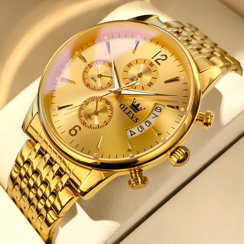 Men’s Gold Quartz Watch - Clube Boss